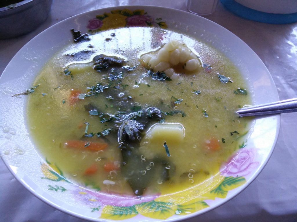 Sopa de quinua au marché